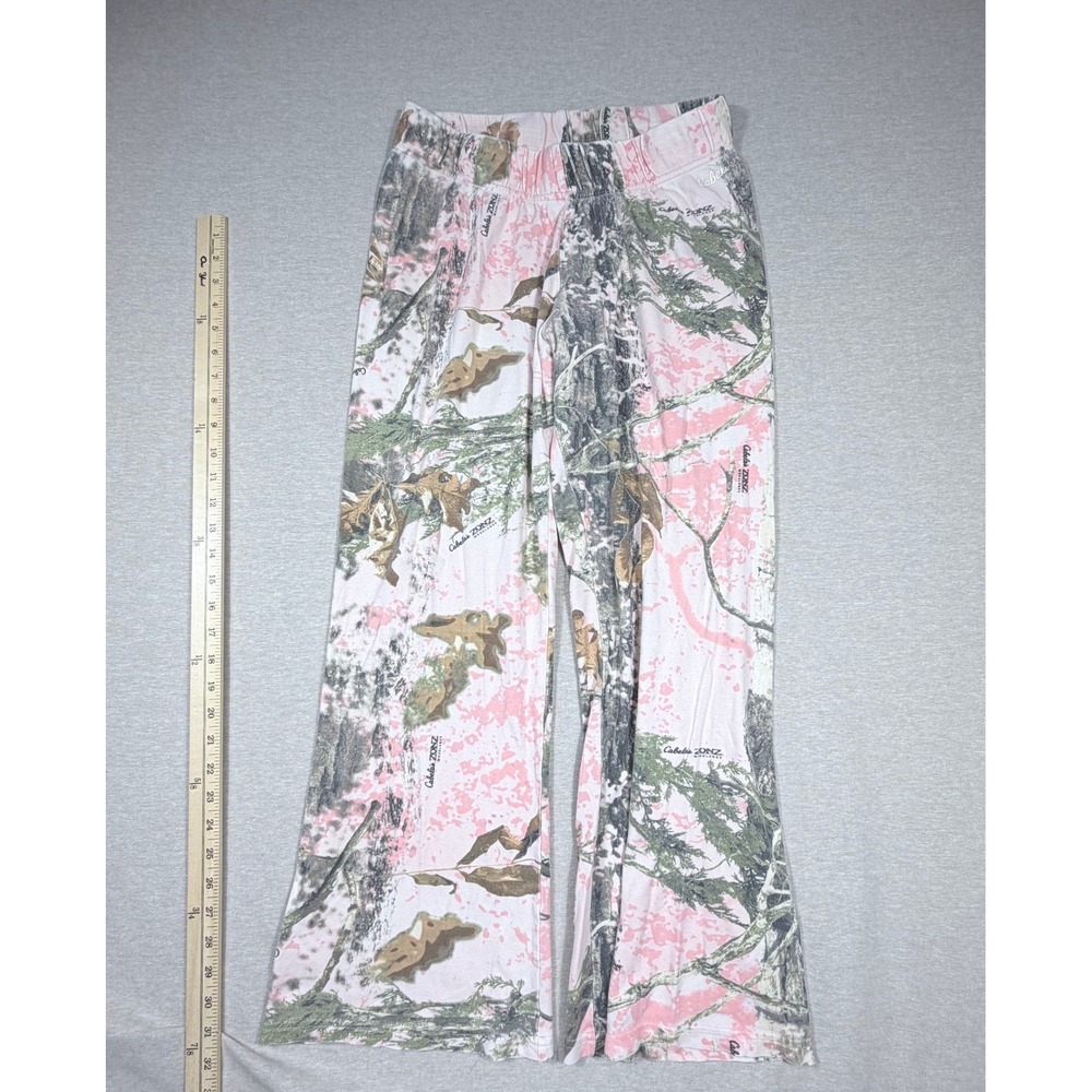 Cabelas Zonz Woodlands Pink Camo Lounge Pajama Pants Womens Medium Hunting